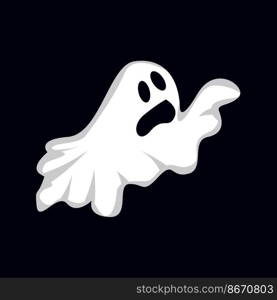 Ghost Logo Design, Halloween Icon, Halloween Costume Illustration, Celebration Banner Template