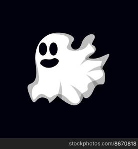 Ghost Logo Design, Halloween Icon, Halloween Costume Illustration, Celebration Banner Template