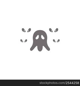 Ghost logo icon design illustration template vector