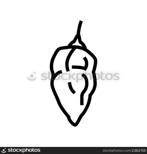 ghost pepper line icon vector. ghost pepper sign. isolated contour symbol black illustration. ghost pepper line icon vector illustration