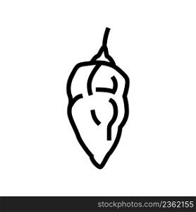 ghost pepper line icon vector. ghost pepper sign. isolated contour symbol black illustration. ghost pepper line icon vector illustration
