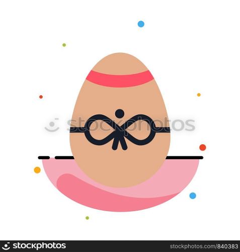 Gift, Bird, Decoration, Easter, Egg Abstract Flat Color Icon Template