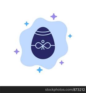 Gift, Bird, Decoration, Easter, Egg Blue Icon on Abstract Cloud Background