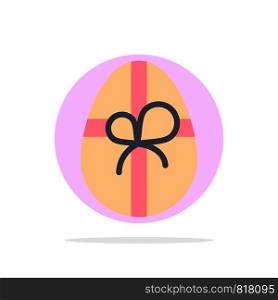 Gift, Birthday, Easter Abstract Circle Background Flat color Icon