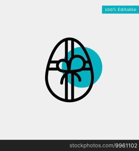 Gift, Birthday, Easter turquoise highlight circle point Vector icon