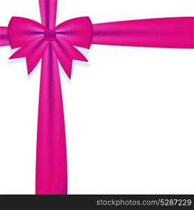 Gift bow with ribbon. Vector illustration. EPS 10.