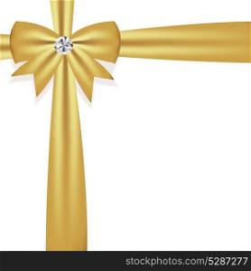 Gift bow with ribbon. Vector illustration. EPS 10.