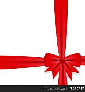 Gift bow with ribbon Vector illustration. EPS 10.