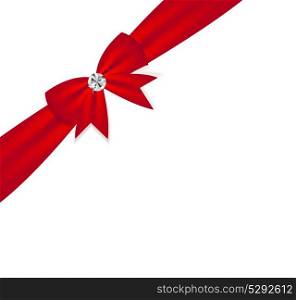 Gift Bow with Ribbon. Vector Illustration. EPS 10.. Gift Bow with Ribbon. Vector Illustration.