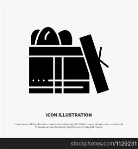 Gift, Box, Birthday, Day solid Glyph Icon vector