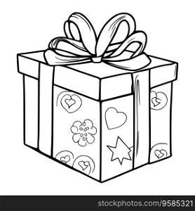 Gift Box Coloring Pages For Kids