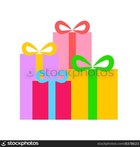 gift box decorated with colorful ribbons