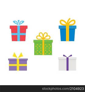 gift box element vector icon design template