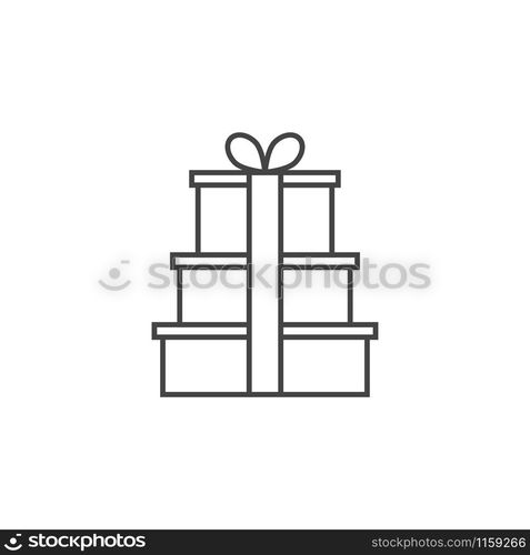 Gift box graphic design template vector isolated illustration. Gift box graphic design template vector illustration