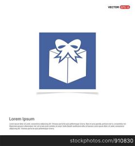 Gift Box Icon - Blue photo Frame