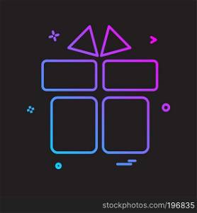 Gift box icon design vector