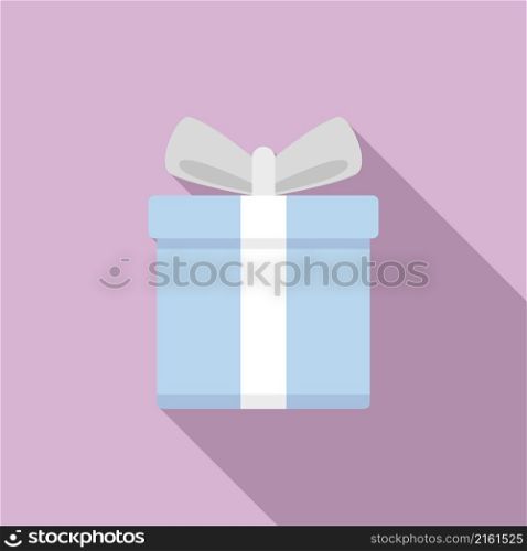 Gift box icon flat vector. Delivery package. Paper parcel. Gift box icon flat vector. Delivery package
