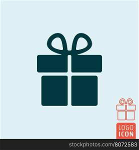 Gift box icon. Gift icon. Gift box symbol. Vector illustration