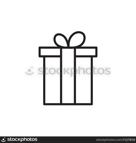 gift box icon, gift icon vector logo template in trendy flat style