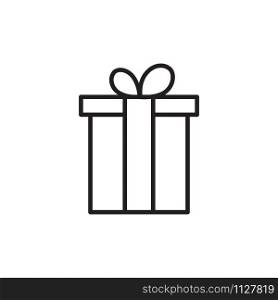 gift box icon, gift icon vector logo template in trendy flat style