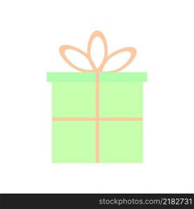 Gift box icon. Green surprise. Pink ribbon. Holiday present. Festive concept. Flat logo. Vector illustration. Stock image. EPS 10.. Gift box icon. Green surprise. Pink ribbon. Holiday present. Festive concept. Flat logo. Vector illustration. Stock image.