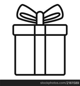 Gift box icon outline vector. Delivery package. Paper parcel. Gift box icon outline vector. Delivery package