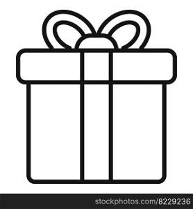 Gift box icon outline vector. Web interface. App data. Gift box icon outline vector. Web interface