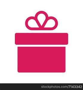 Gift box logo design. illustration of gift box present, greeting, surprise. Greeting box or wrap gift box.