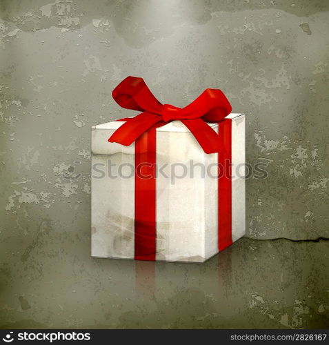 Gift Box, old-style vector
