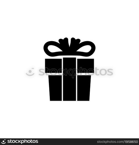 Gift Box, Present Package, Surprise. Flat Vector Icon illustration. Simple black symbol on white background. Gift Box, Present Package, Surprise sign design template for web and mobile UI element. Gift Box, Present Package, Surprise. Flat Vector Icon illustration. Simple black symbol on white background. Gift Box, Present Package, Surprise sign design template for web and mobile UI element.