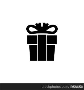 Gift Box, Present Package, Surprise. Flat Vector Icon illustration. Simple black symbol on white background. Gift Box, Present Package, Surprise sign design template for web and mobile UI element. Gift Box, Present Package, Surprise. Flat Vector Icon illustration. Simple black symbol on white background. Gift Box, Present Package, Surprise sign design template for web and mobile UI element.