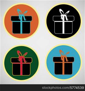Gift box. Vector icon