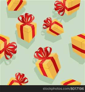 Gift boxes Seamless pattern. background for holidays: birthdays, Christmas, holiday