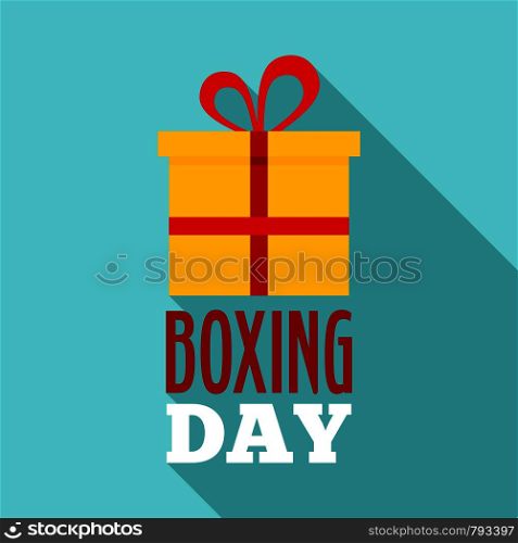 Gift boxing day logo set. Flat set of gift boxing day vector logo for web design. Gift boxing day logo set, flat style
