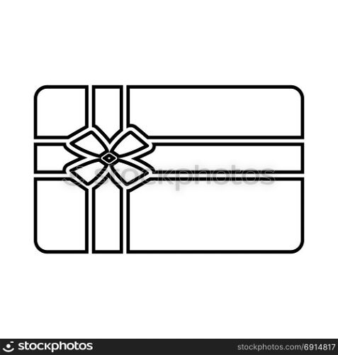 Gift card black icon .