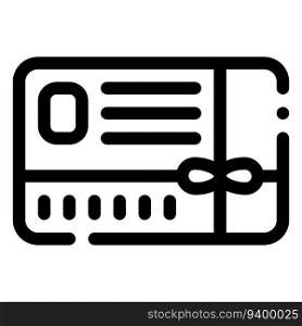 Gift Card Icon. Digital marketing concept. Outline icon
