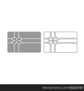 Gift card icon. Grey set .. Gift card icon. It is grey set .