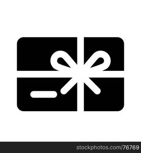 gift card, icon on isolated background