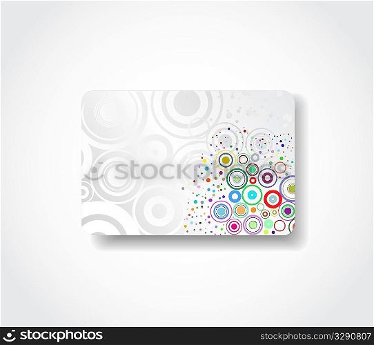 Gift card with abstract circle design