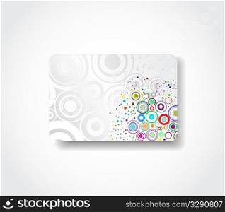 Gift card with abstract circle design