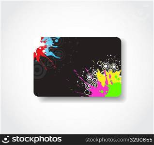 Gift card with abstract grunge design