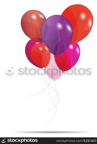 Gift card with balloons vector illustration. EPS10. Gift card with balloons vector illustration