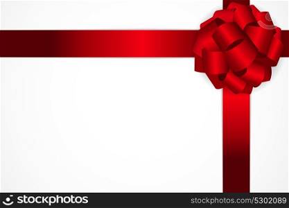 Gift Card with Bow and Ribbon Vector Illustration EPS10. Gift Card with Bow and Ribbon Vector Illustration