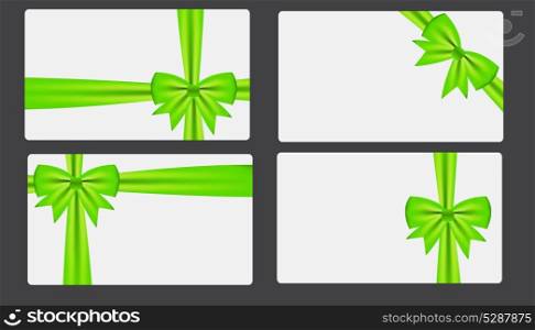 Gift card with bow vector illustration