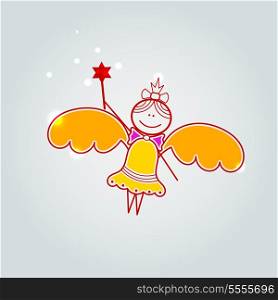 Gift card with little fairy