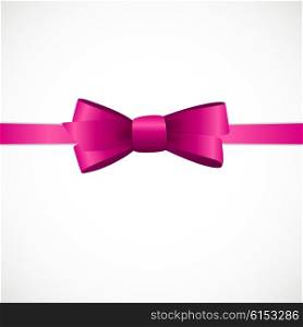 Gift Card with Pink Ribbon and Bow. Vector illustration EPS10. Gift Card with Pink Ribbon and Bow. Vector illustration