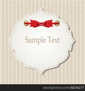 Gift Card with Ribbons, Design Elements. Vector Illustration EPS10