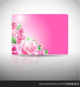 Gift card with roses