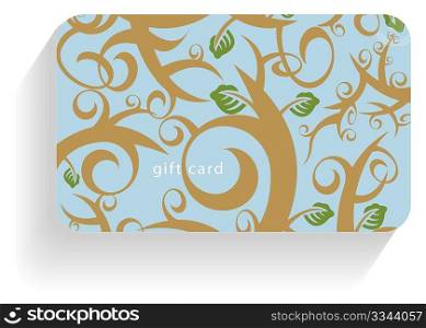 gift card with vines and leaves