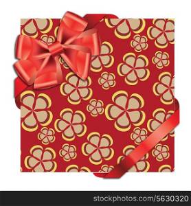 Gift cards with ribbon. Vector background. EPS 10.